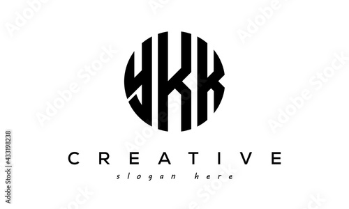 Letters YKK creative circle logo design vector	 photo