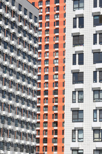 Photography New buildings facades in housing complex Salaryevo Park