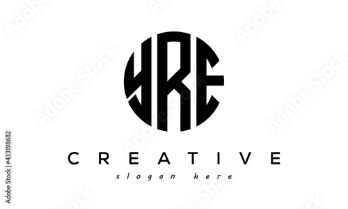 YRE Letters creative circle logo design vector	 photo