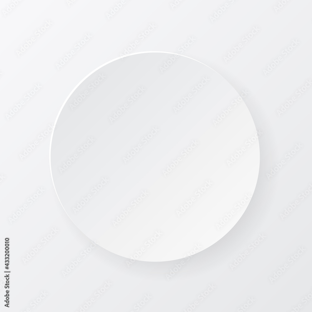 White blank button on white background White blank button on white background