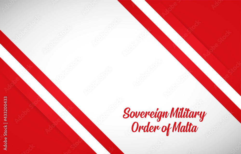 Happy national day of Sovereign Military Order of Malta with Creative national country flag greeting background Happy national day of Sovereign Military Order of Malta with Creative national country flag greeting background