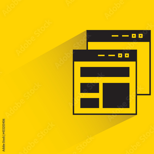 website with shadow yellow background