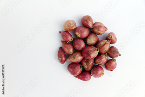 Shallot, called bawang merah or red onion in Indonesian photo