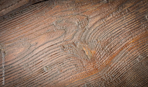 old brown texture painted wooden boards. Selective focus