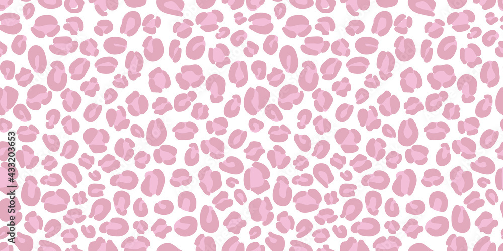 Cheetah seamless vector pattern background, pastel, pink