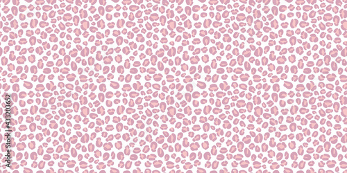 Cheetah seamless vector pattern background, pastel pink.