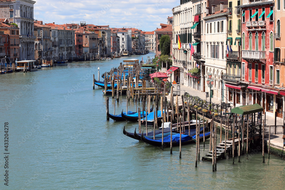 Canal Grande in Venice without boat during lockdown