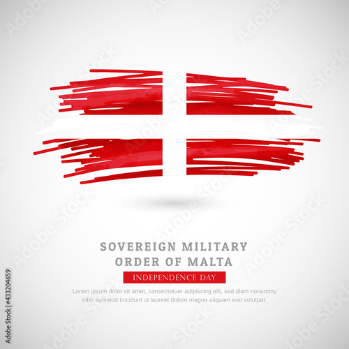 Happy national day of Sovereign Military Order of Malta with grungy flag background