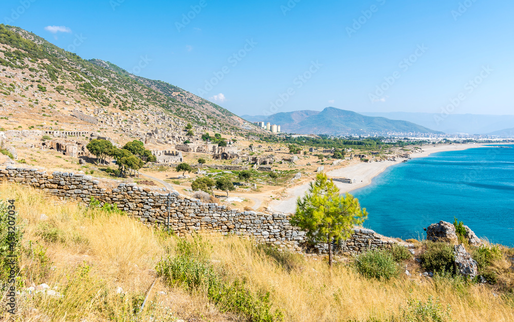 Anemurium Ancient City view from castle in Anamur