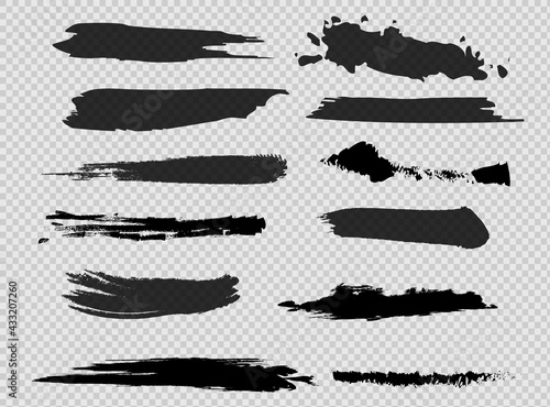 Craft label brush stroke backgrounds, paint or ink smudges vector for tags and stamps design. Painted label backgrounds patch. Color combinations catalog elements. Ink smudges, stains