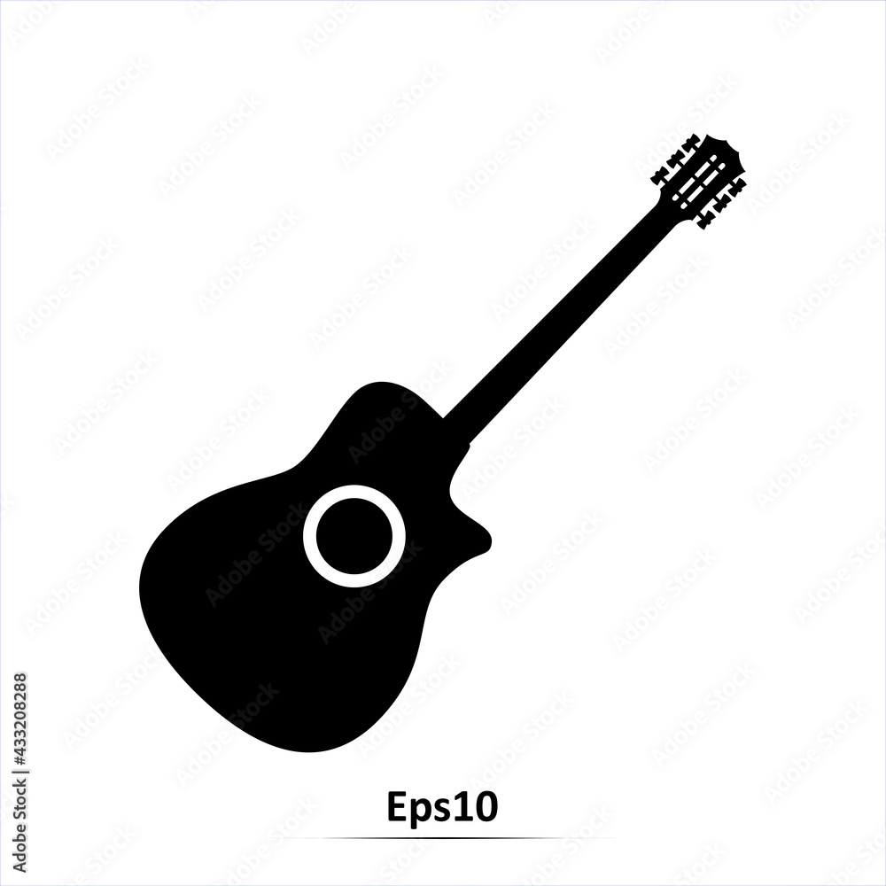 Electric guitar icon.Vector illustration. EPS10 Electric guitar icon.Vector illustration. EPS10