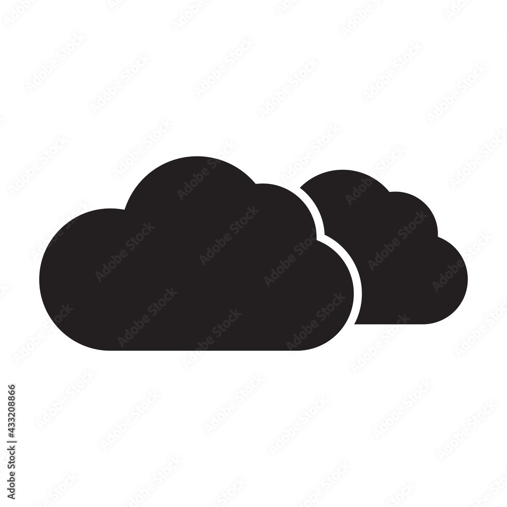 Cloud Icon Vector. Simple flat symbol. Perfect Black pictogram illustration on white background Cloud Icon Vector. Simple flat symbol. Perfect Black pictogram illustration on white background