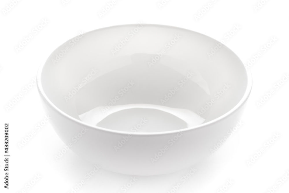An empty ceramic white bowl for mockup. over white background An empty ceramic white bowl for mockup. over white background