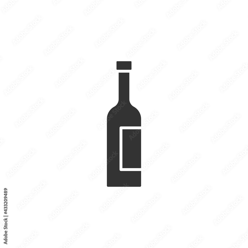 Wine bottle icon isolated on white background. Alcohol drink symbol modern, simple, vector, icon for website design, mobile app, ui. Vector Illustration Wine bottle icon isolated on white background. Alcohol drink symbol modern, simple, vector, icon for website design, mobile app, ui. Vector Illustration