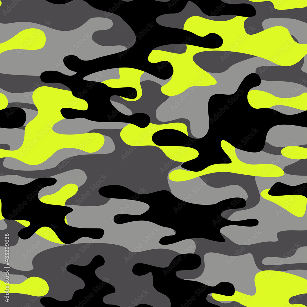 Camouflage seamless pattern. Abstract camo. Military texture of stains. Print on fabric and clothing. Vector illustration
Camouflage seamless pattern. Abstract camo. Military texture of stains. Print on fabric and clothing. Vector illustration