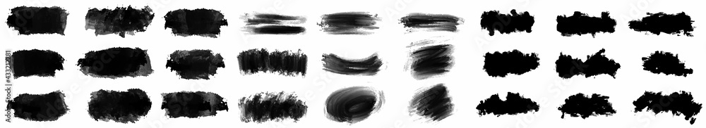 Big set of Black grunge stroke brush , banner, label, for your design, vector. Big set of Black grunge stroke brush , banner, label, for your design, vector.