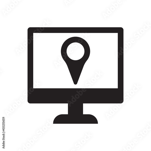 Computer Address Location Pin Icon