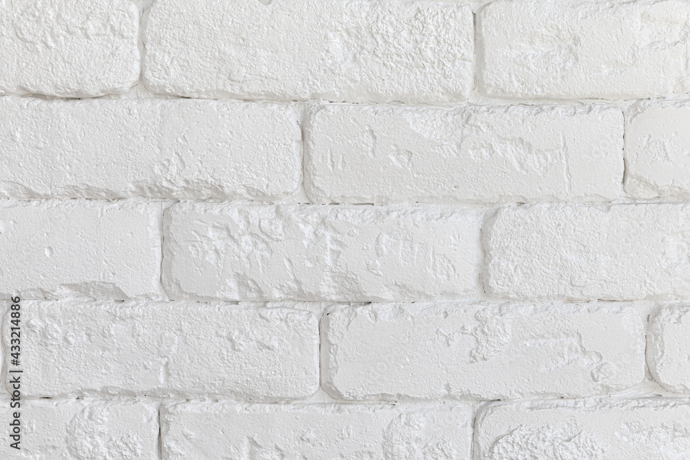 Fototapeta premium White brick wall background