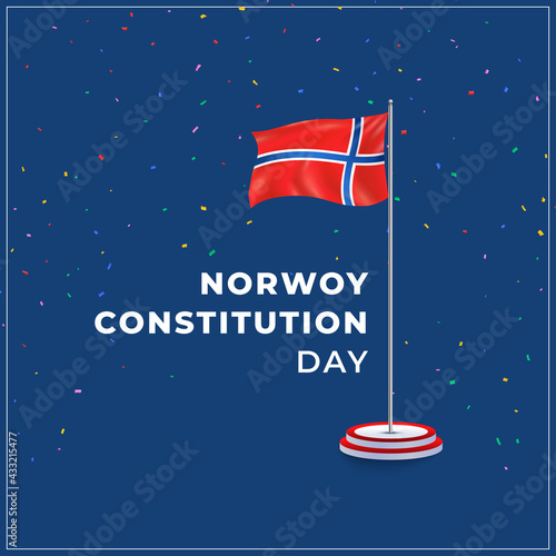 Norwegian Constitution Day. Abstract Background