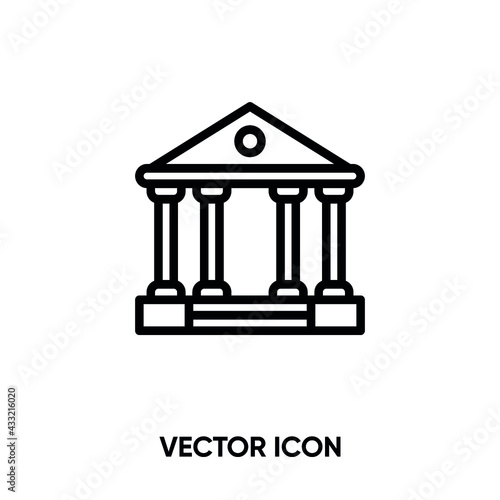 Bank vector icon . Modern, simple flat vector illustration for website or mobile app. Bank buldings symbol, logo illustration. Pixel perfect vector graphics	