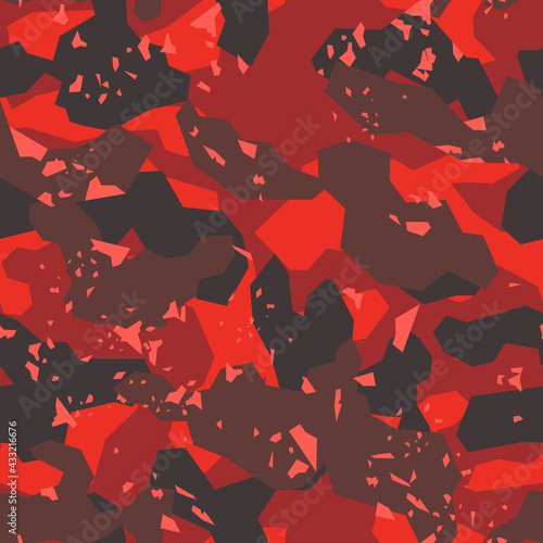 Camouflage seamless geometric pattern. Abstract military camo modern. Print on fabric on textiles. Vector illustration