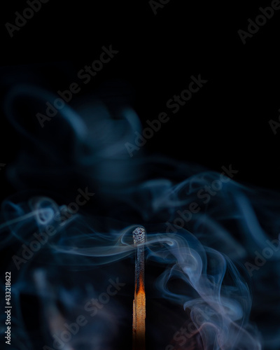 smoke on black background