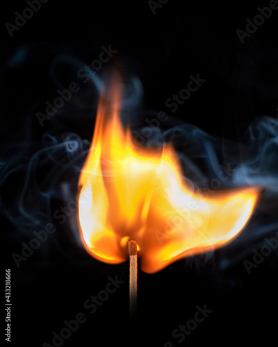 match on fire