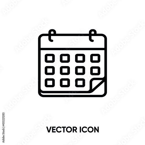 Calendar vector icon . Modern, simple flat vector illustration for website or mobile app. Calendar symbol, logo illustration. Pixel perfect vector graphics 