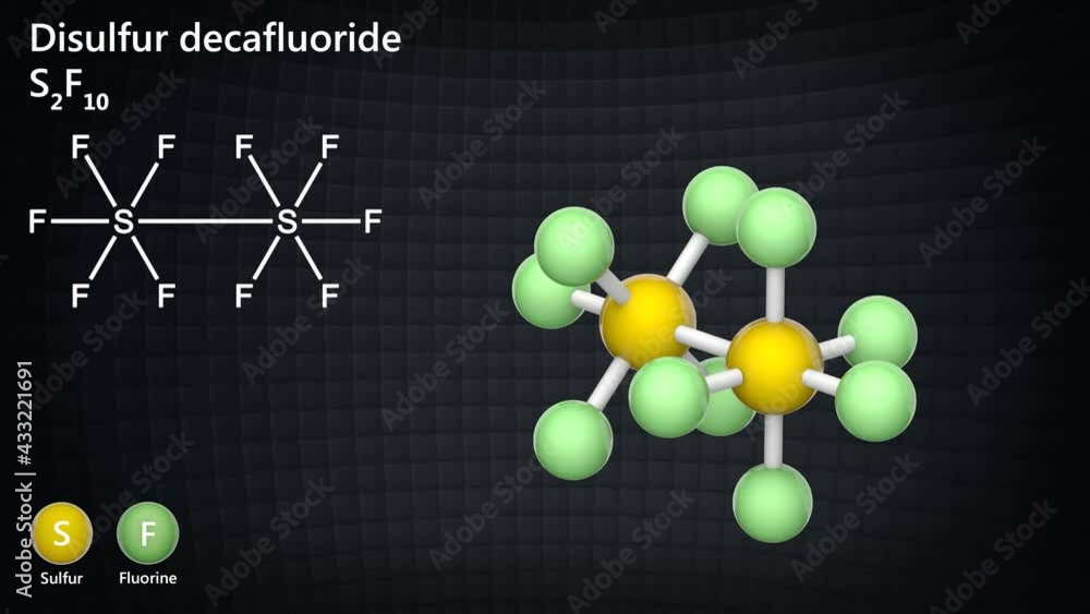 Disulfur decafluoride (formula S2F10 or F10S2) is a colorless volatile