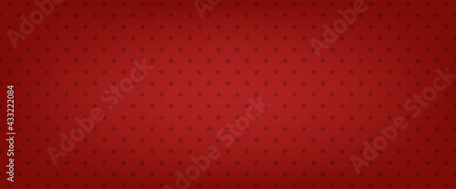 Red star vector background. American banner. Patriotic pattern