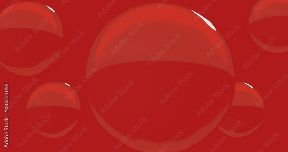 3d render with bright background red bubbles 3d render with bright background red bubbles