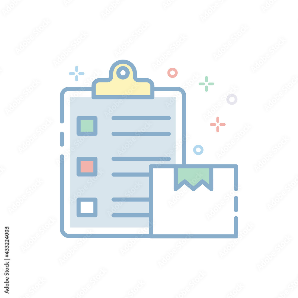 Cargo Checklist Vector Filled Outline icon. EPS 10 file Cargo Checklist Vector Filled Outline icon. EPS 10 file