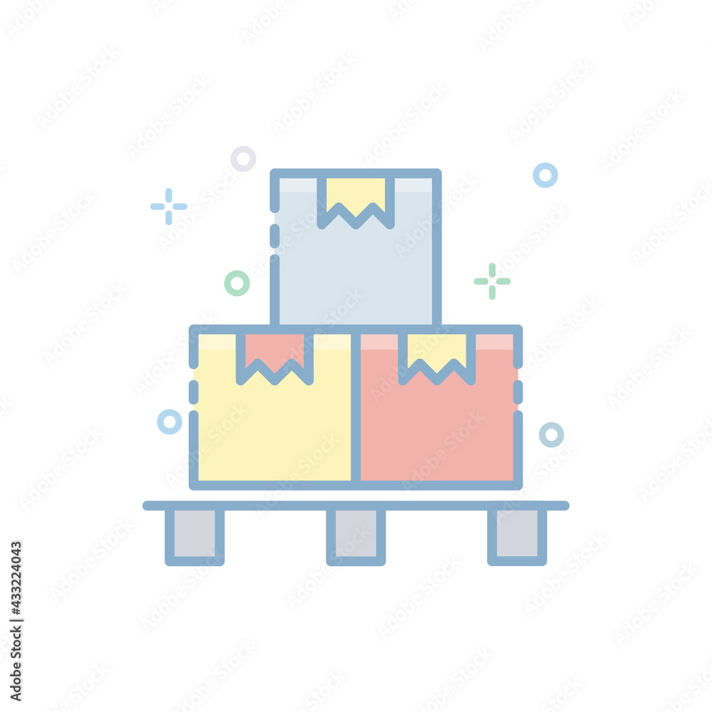 Inventory Control Vector Filled Outline icon. EPS 10 file Inventory Control Vector Filled Outline icon. EPS 10 file