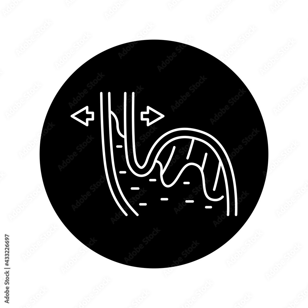 GERD olor line icon. Gastroesophageal reflux disease. Pictogram for web page, mobile app, promo. GERD olor line icon. Gastroesophageal reflux disease. Pictogram for web page, mobile app, promo.