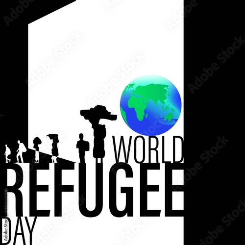 vector illustration for world refugee day-20 june