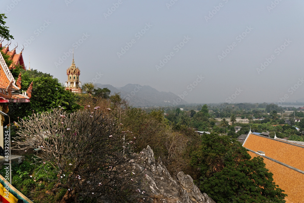 View from the hill of the cave temple of the tiger