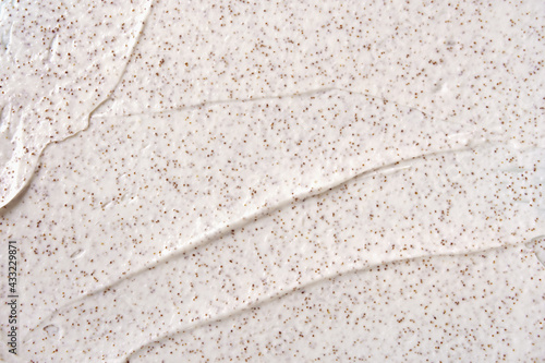 Canvastavla Texture of organic white scrub with Exfoliating coffee particles