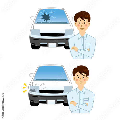 いらずらで車を壊されて困っているドライバー