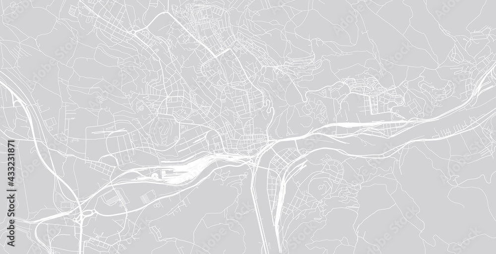 Fototapeta premium Urban vector city map of usti nad labem, Czech Republic, Europe
