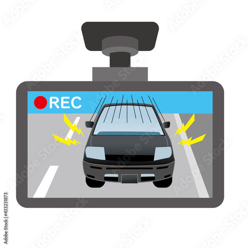 ドライブレコーダーに写るあおり運転の車