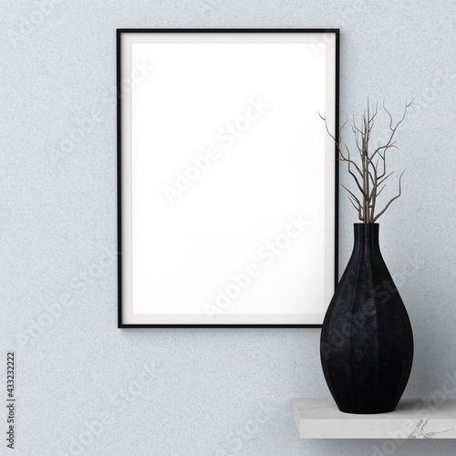 picture frame mockup on wall interior design