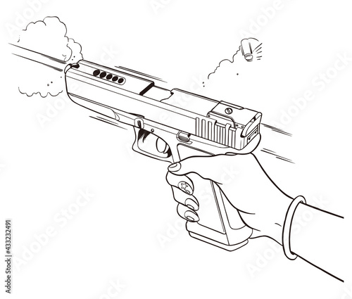 射撃、銃,GUN,イラスト,オーストリア,
