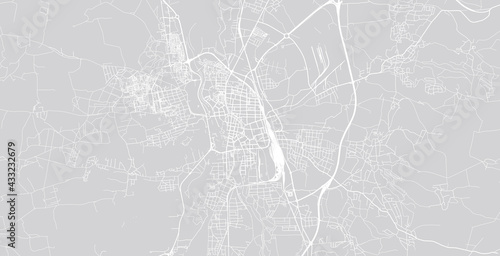 Urban vector city map of ceske budejovice, Czech Republic, Europe