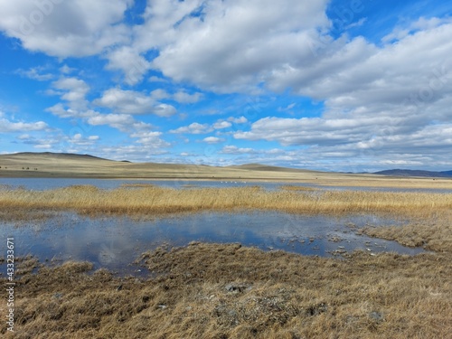 lake and clouds