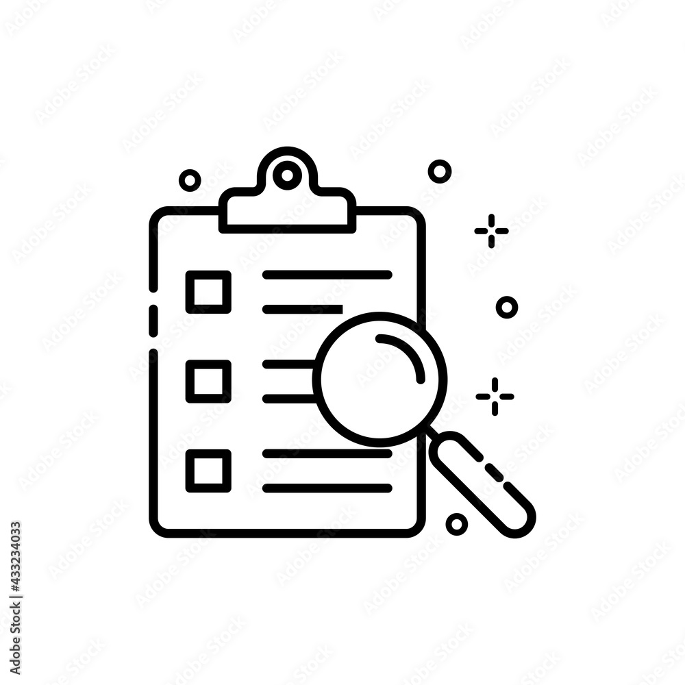 Verification Checklist Vector Outline icon. EPS 10 file Verification Checklist Vector Outline icon. EPS 10 file