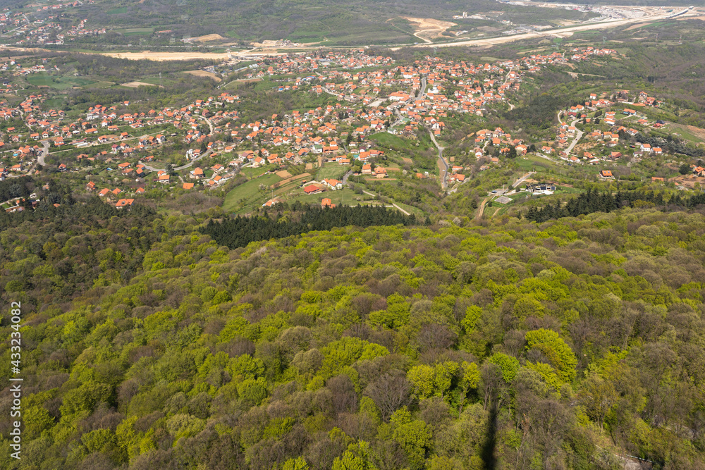 Panoramic view from Avala Tower near Belgrade, Serbia Panoramic view from Avala Tower near Belgrade, Serbia
