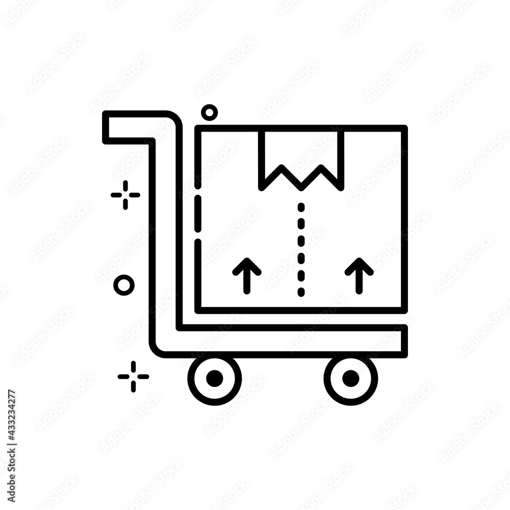 Logistics Vector Outline icon. EPS 10 file Logistics Vector Outline icon. EPS 10 file
