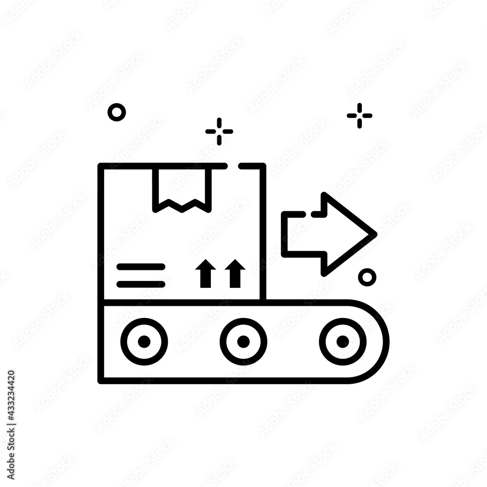 Logistics Delivery Vector Outline icon. EPS 10 file Logistics Delivery Vector Outline icon. EPS 10 file