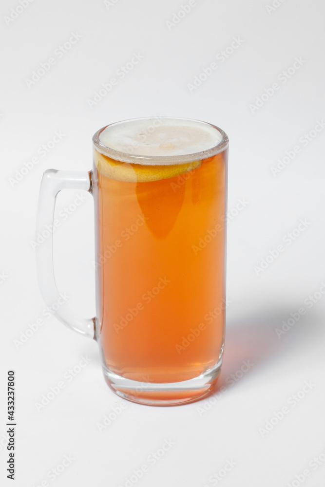 craft and colored beer set in mugs isolated craft and colored beer set in mugs isolated