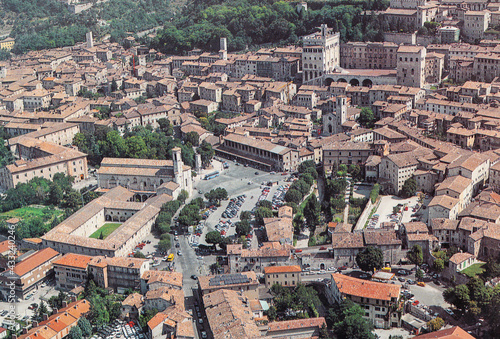 Landscape of Gubbio from the plane in the 80s
